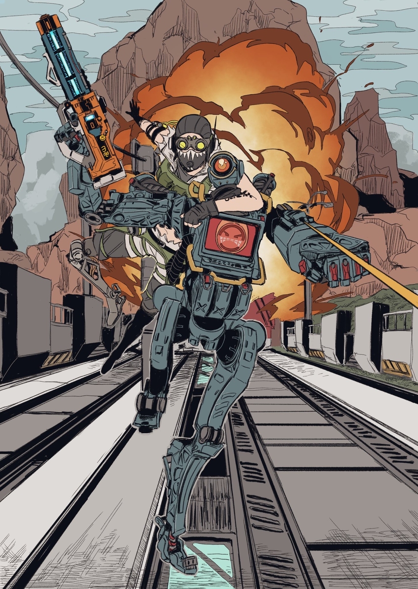 apex英雄-apex同人画#19 机器人(by:邪神y)