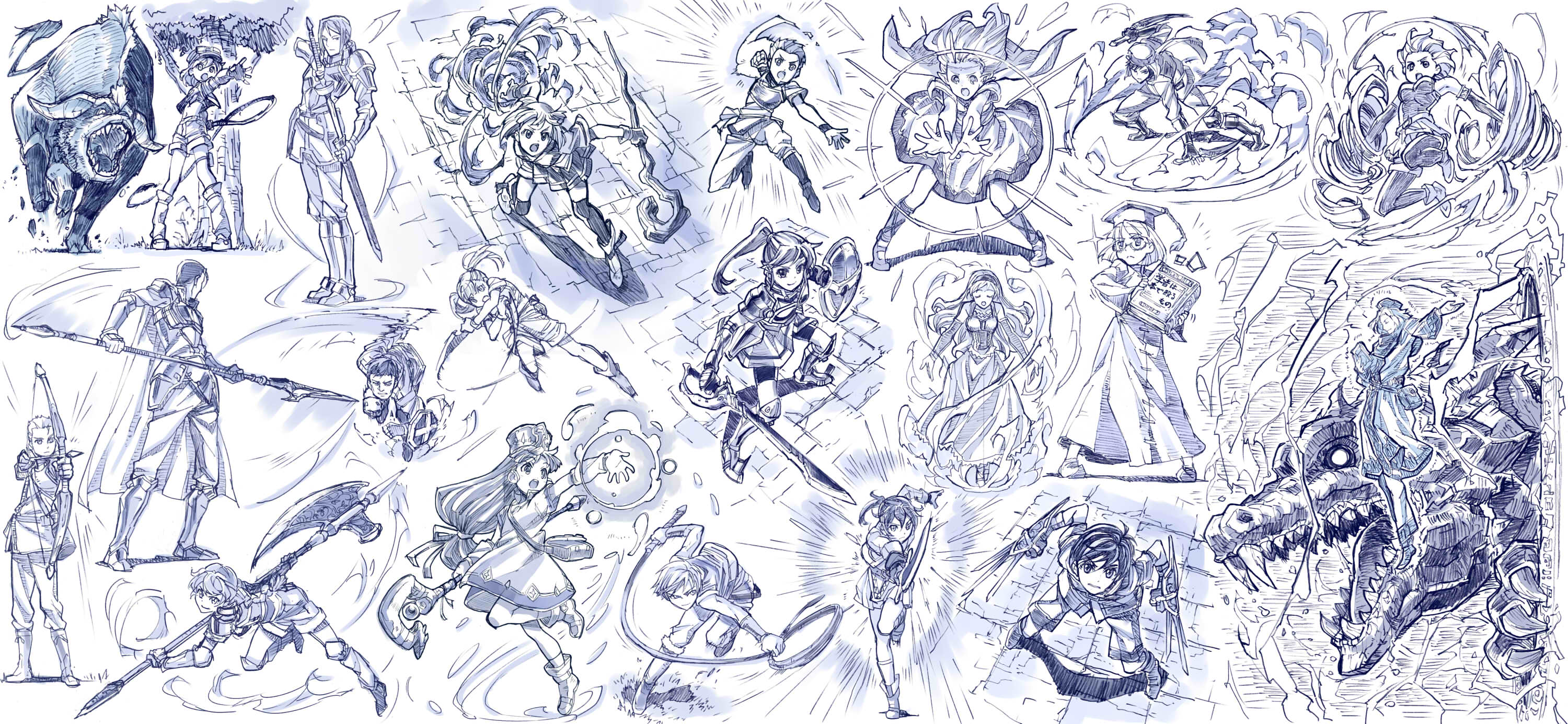 [箱子的每日pixiv图集]180705 作画参考系列 人物动作