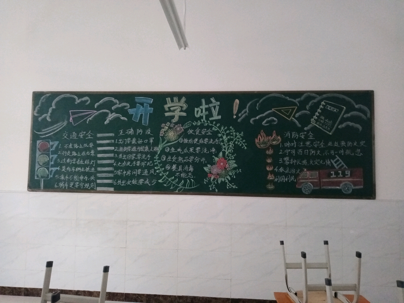 感谢"绚丽粉笔画"up的教程,让我一个渣渣也能画出勉强能看的黑板报!