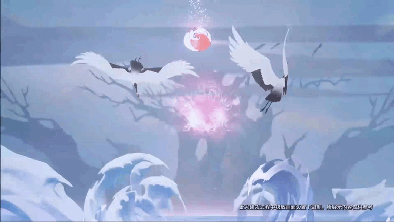 雪代表了冬天,代表了困难,落霞红代表了希望和未来,在这特殊的时期