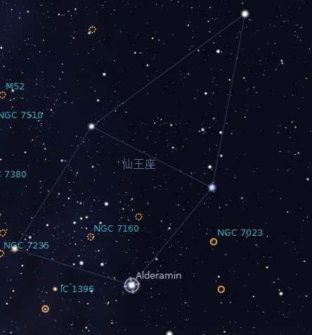 3200年后天钩五(仙王座α,也是仙王座的一颗恒星)又将顶替少卫增八