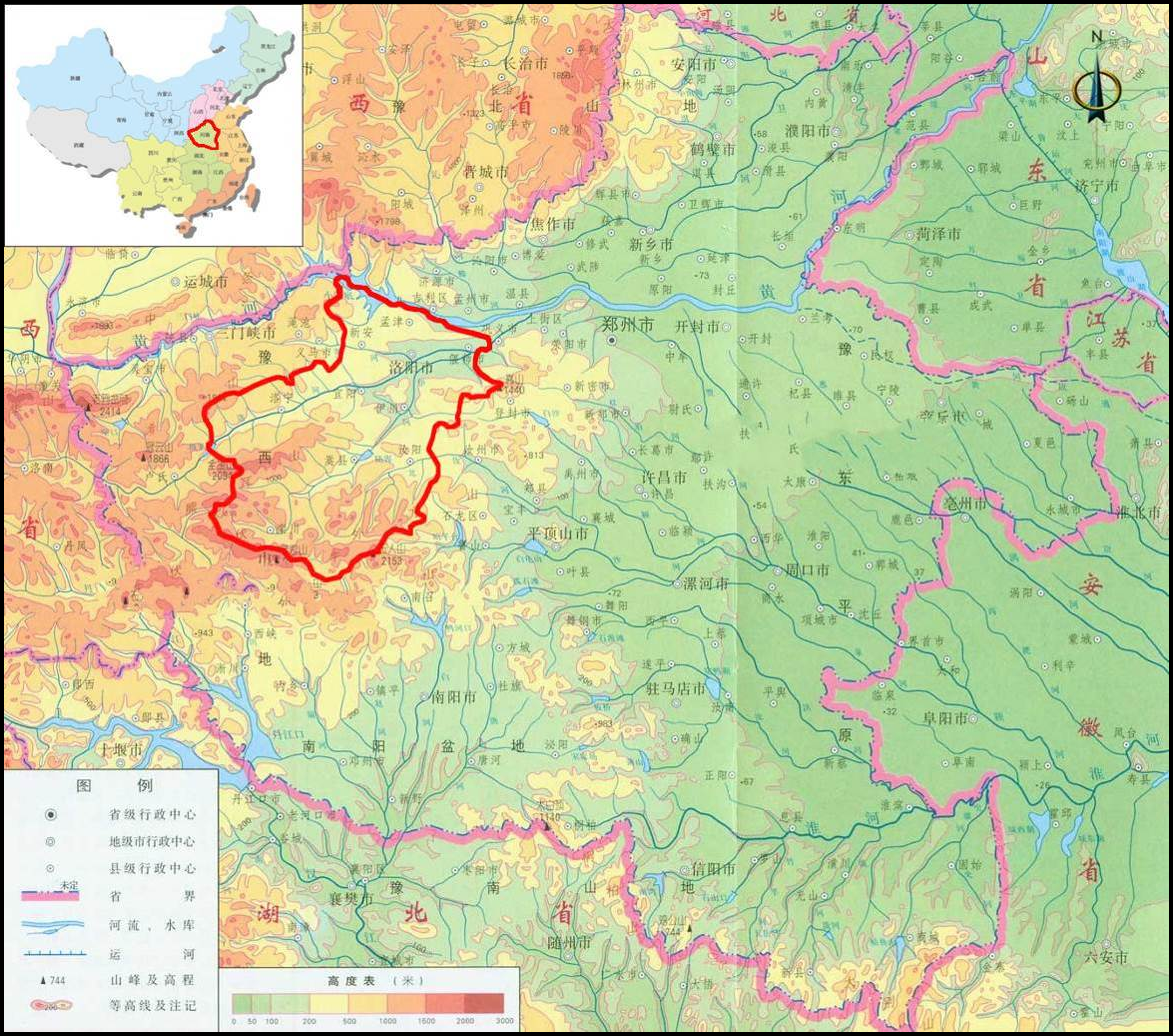 洛阳市地理位置图