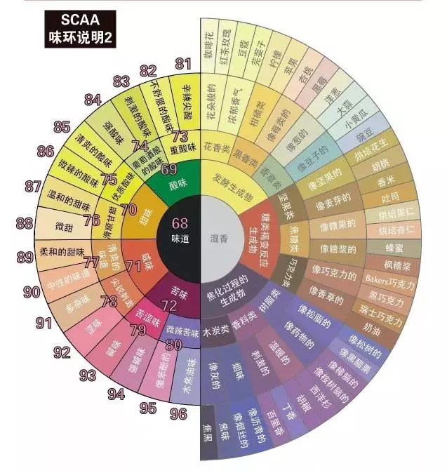 咖啡小知识: scaa(美国精品咖啡协会)风味轮