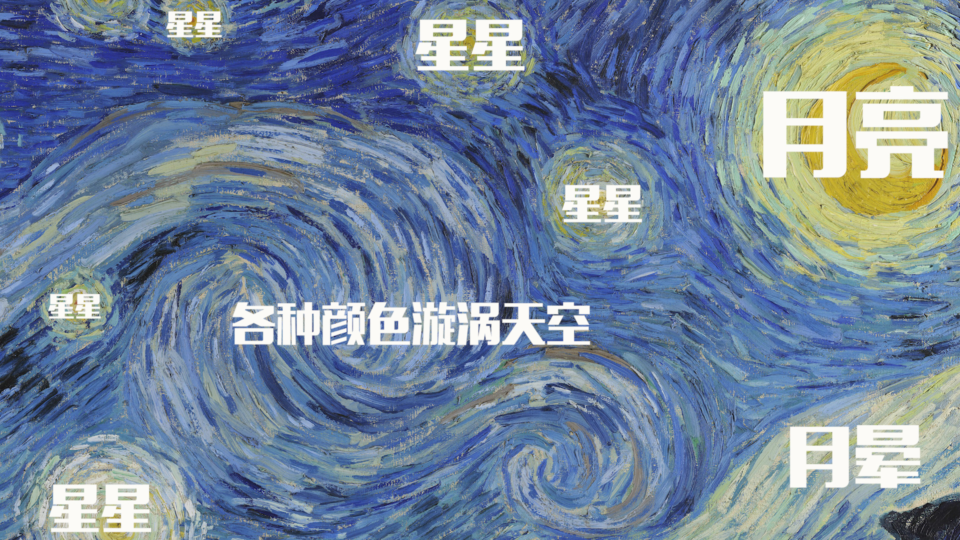 【我临摹了世界名画】梵高的星夜,但感觉画的不好