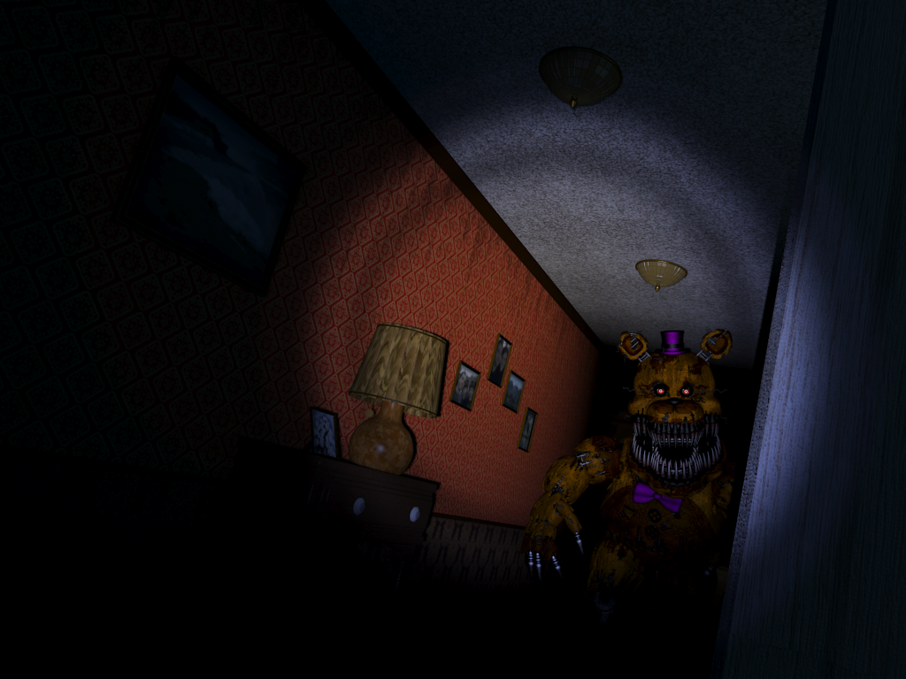 玩具熊的五夜后宫4代噩梦费斯熊nightmarefredbear科普翻译