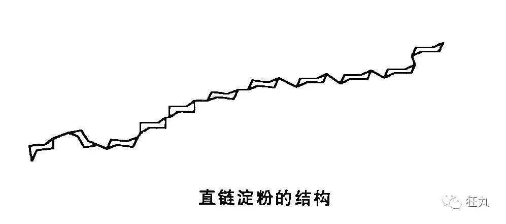 它的淀粉结构是直链的.