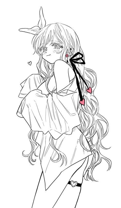 绘画参考少女线稿姿势合集大佬画的线条是真香