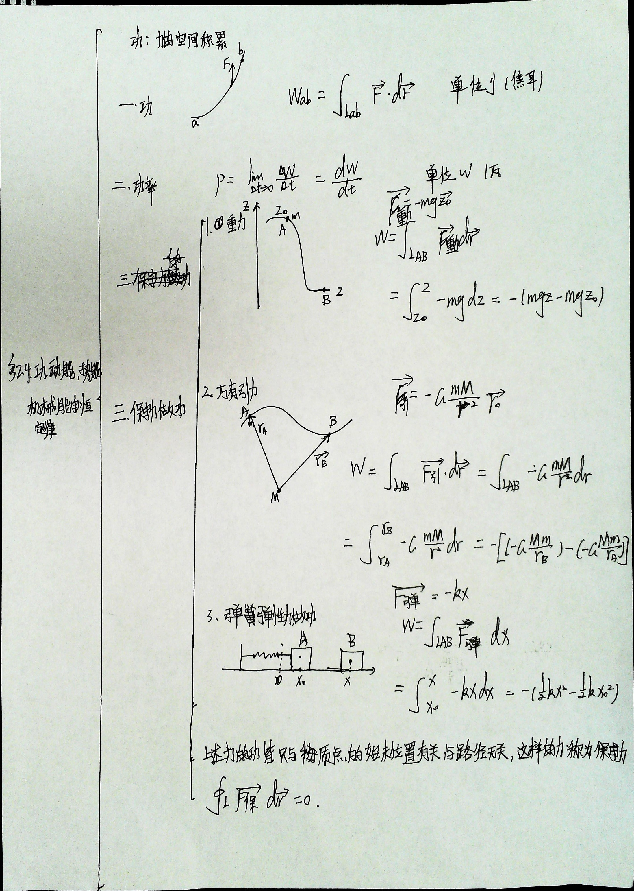 大学物理第二章质点动力学(学习笔记)