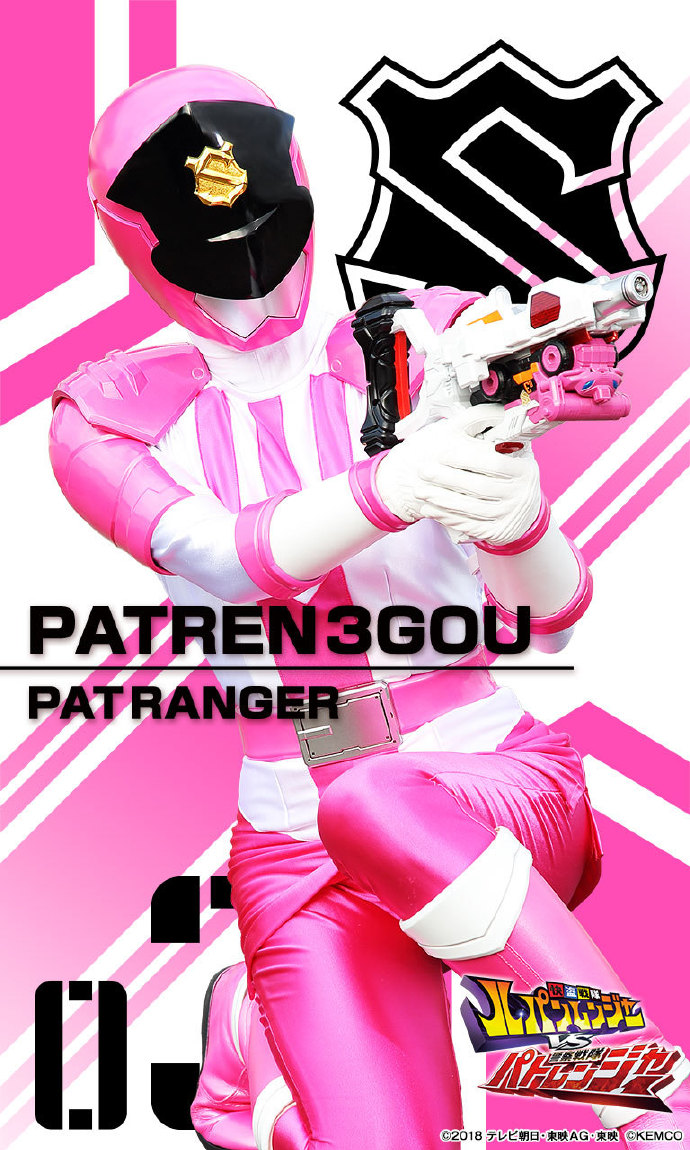 快盗战队鲁邦连者VS警察战队巡逻连者 官方授权KEMCO手机壁纸