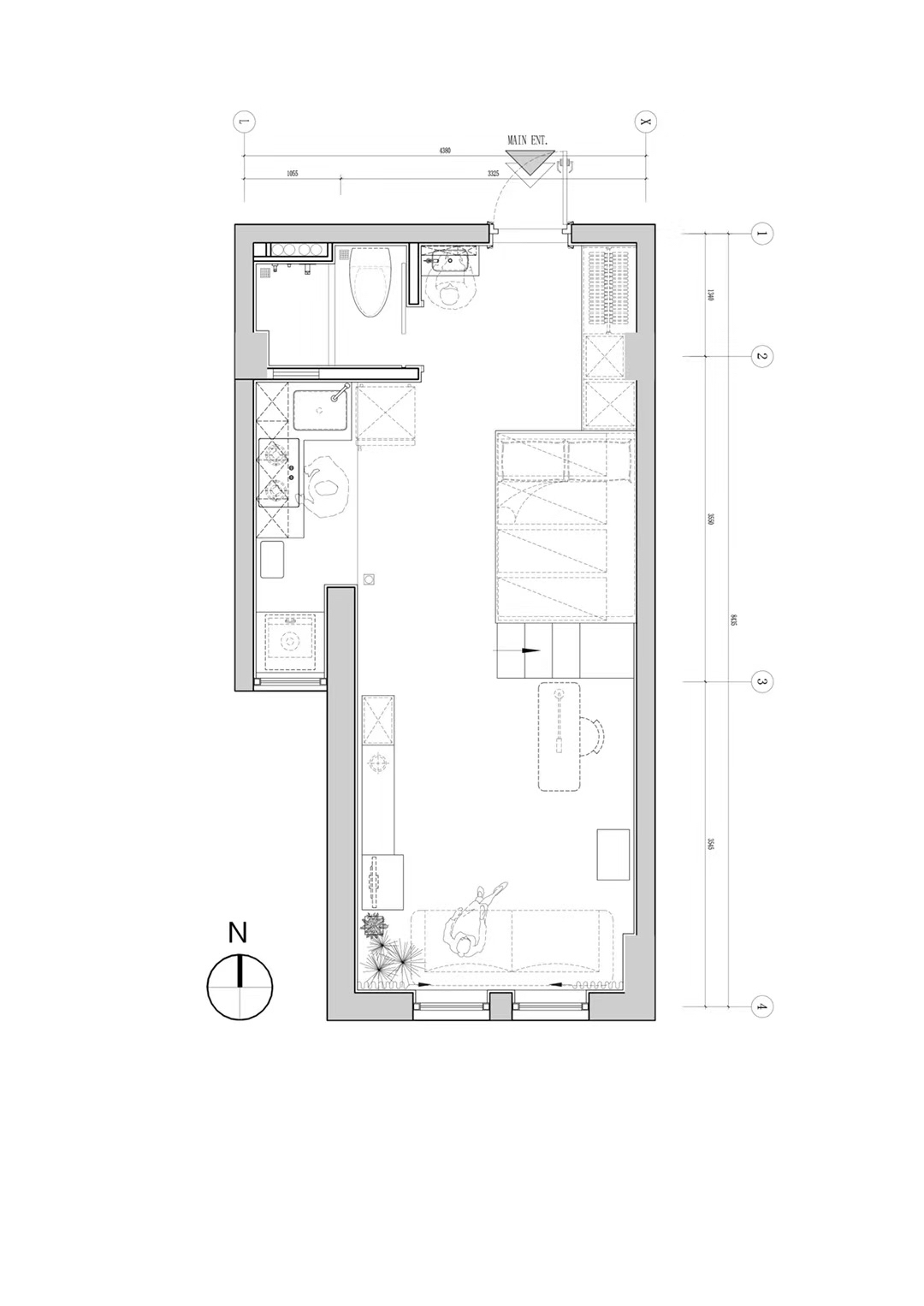 生活 日常 30平的家 设计图纸上线 房子是三年前设计的,当初的图纸找