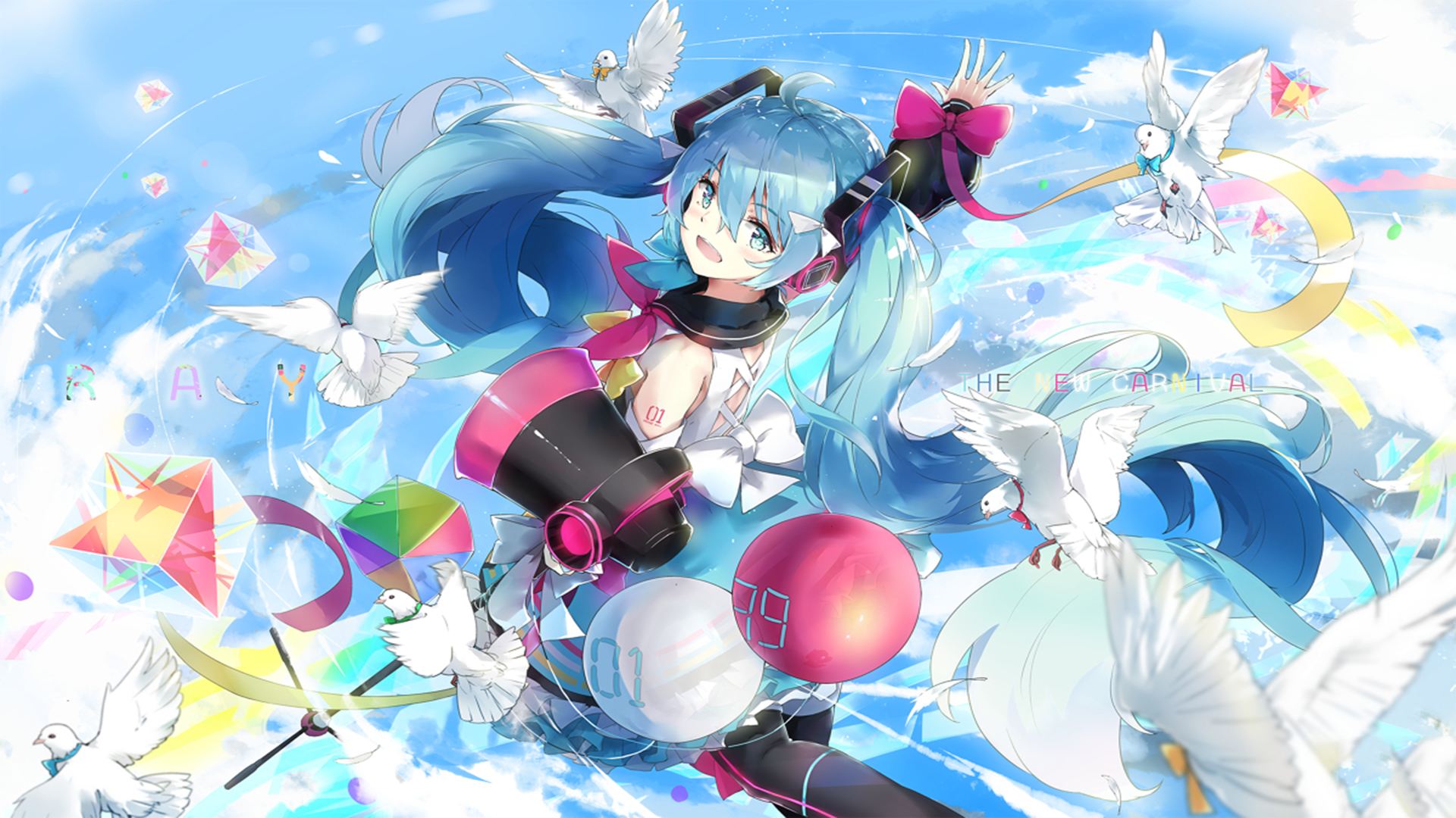 "叮——"您的初音未来电脑壁纸已到,请签收