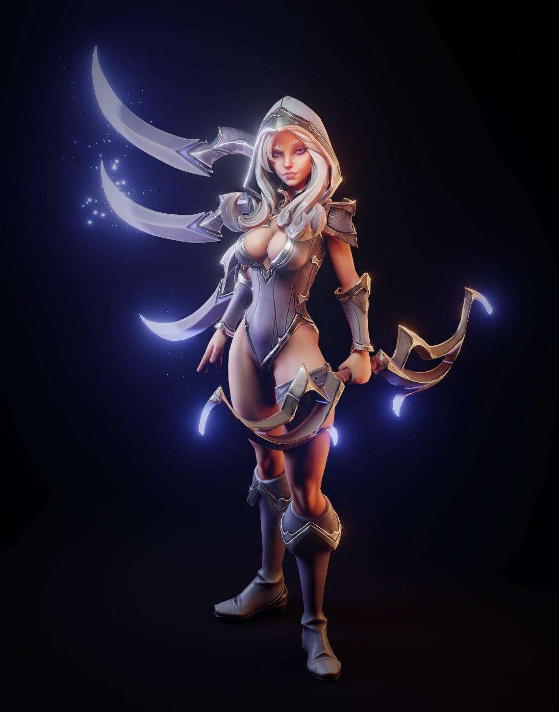 3d模型欣赏:卡通魔幻女弓手