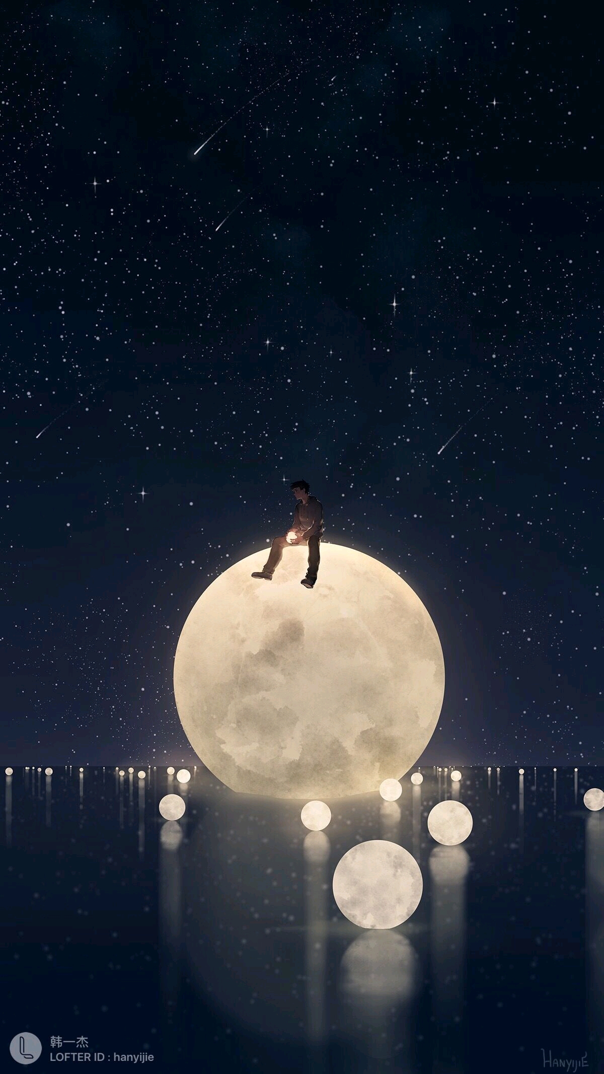 手机壁纸|星空专题 孤独寂寞之夜 by:gameboy盐泽 2020年1月17日