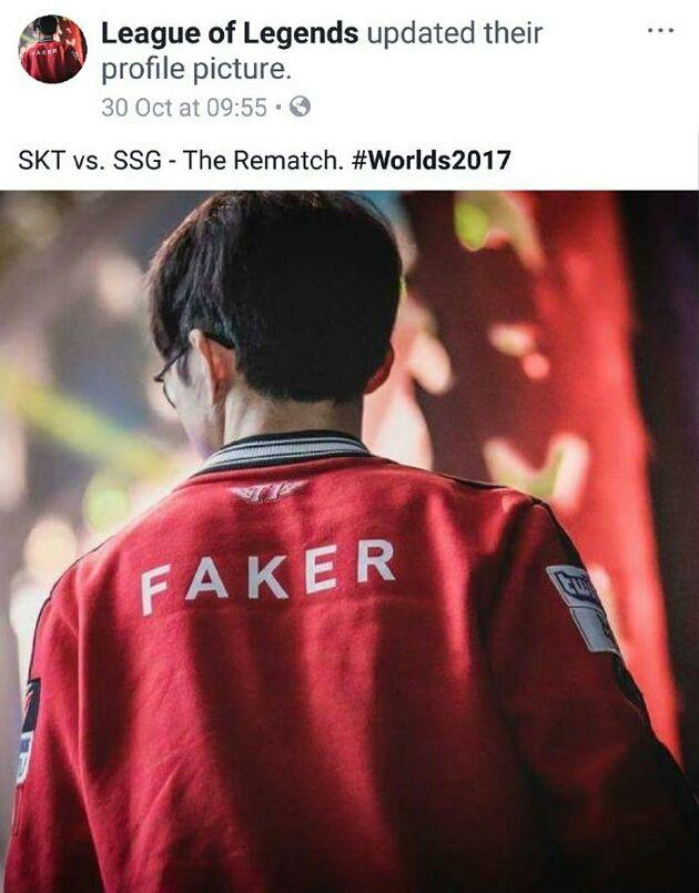 lol官方将脸书头像换回faker!uzi捧杯头像被替换