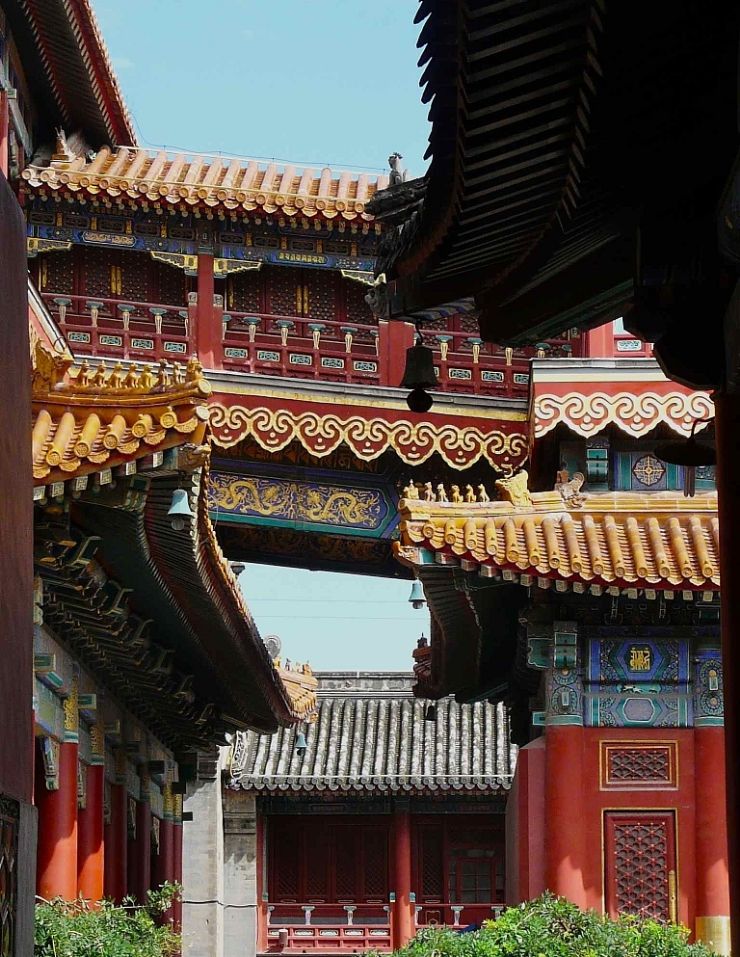 万福阁的悬空走廊