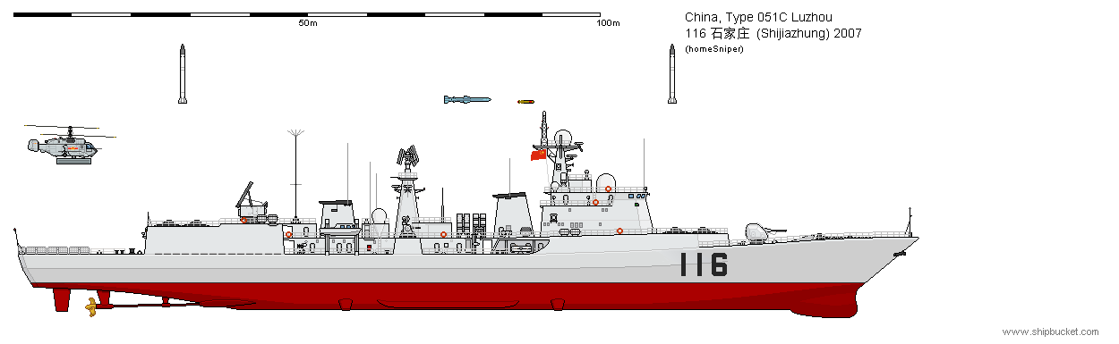 用shipbucket绘制中国海军图谱-051c驱逐舰