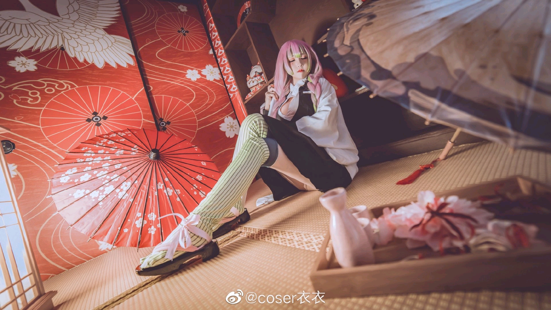 cosplay鬼灭之刃甘露寺蜜璃