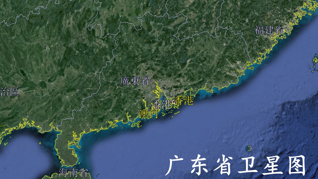 卫星地图上的深圳山区真的很多平地基本都被开发完了