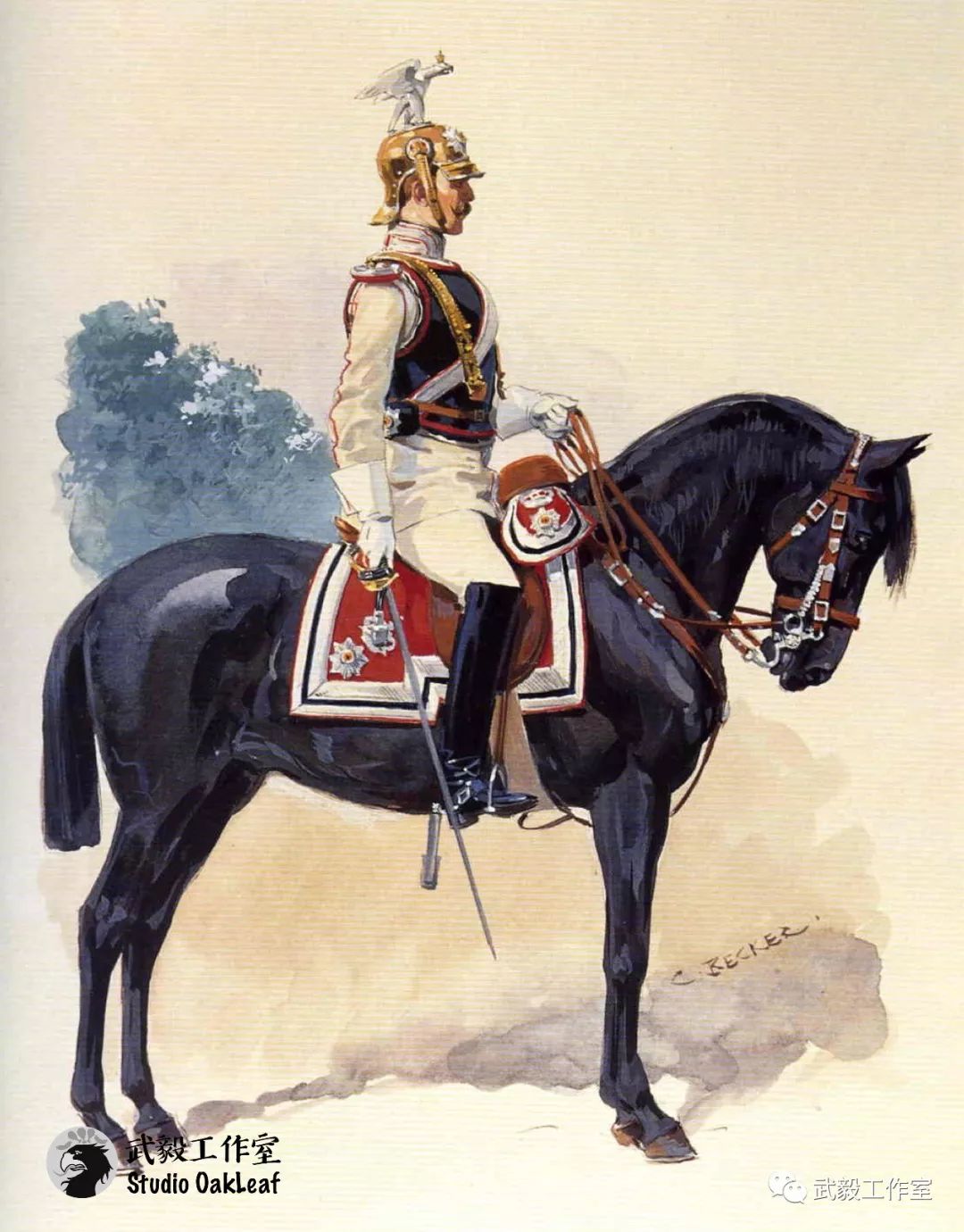 普鲁士garde du korps(禁卫亲军卫队团)骑兵上尉 注释:该团建于1740