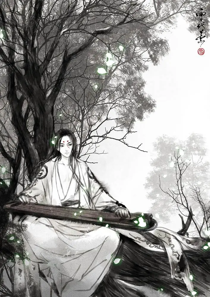 古风素材古风水墨插画复刻版by中国河南古风水墨画师雪代薰