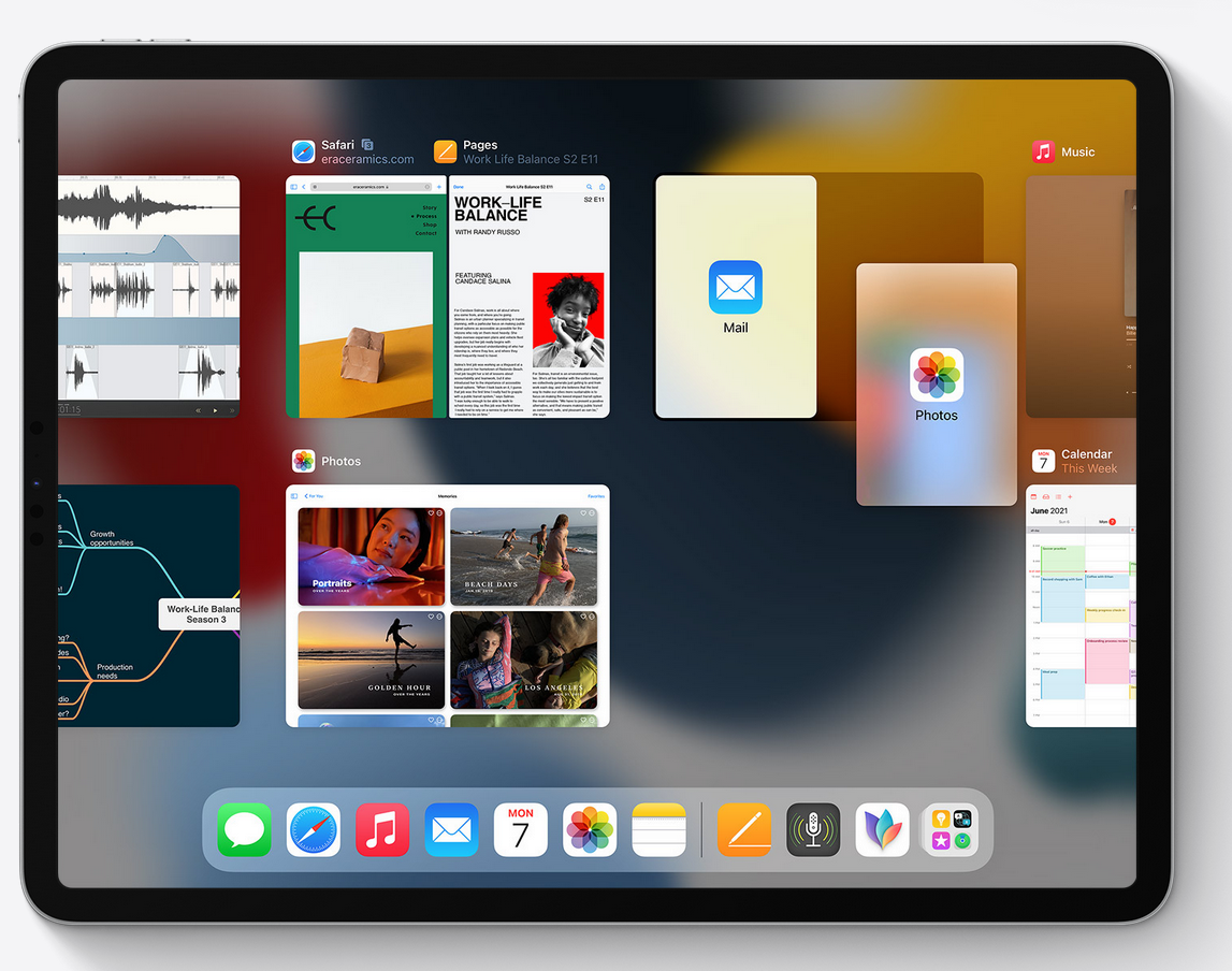 (看过我视频的会知道,ipados 13/14分屏一个不在dock栏上的app会有多
