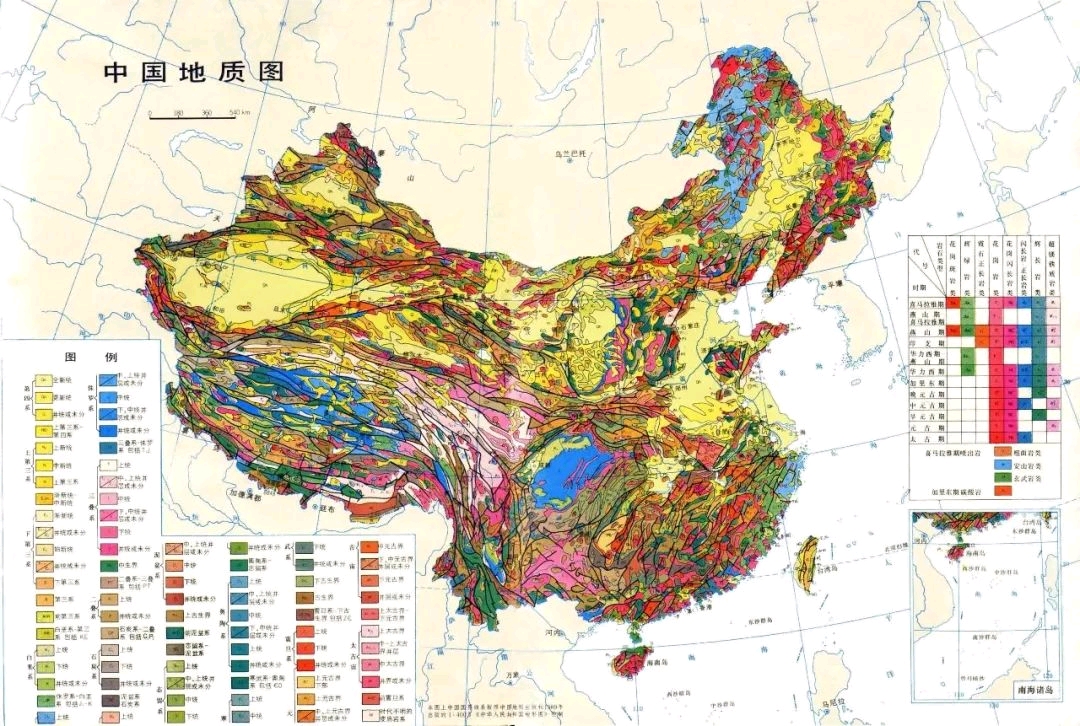 不同岩层产状在地质图上的表现