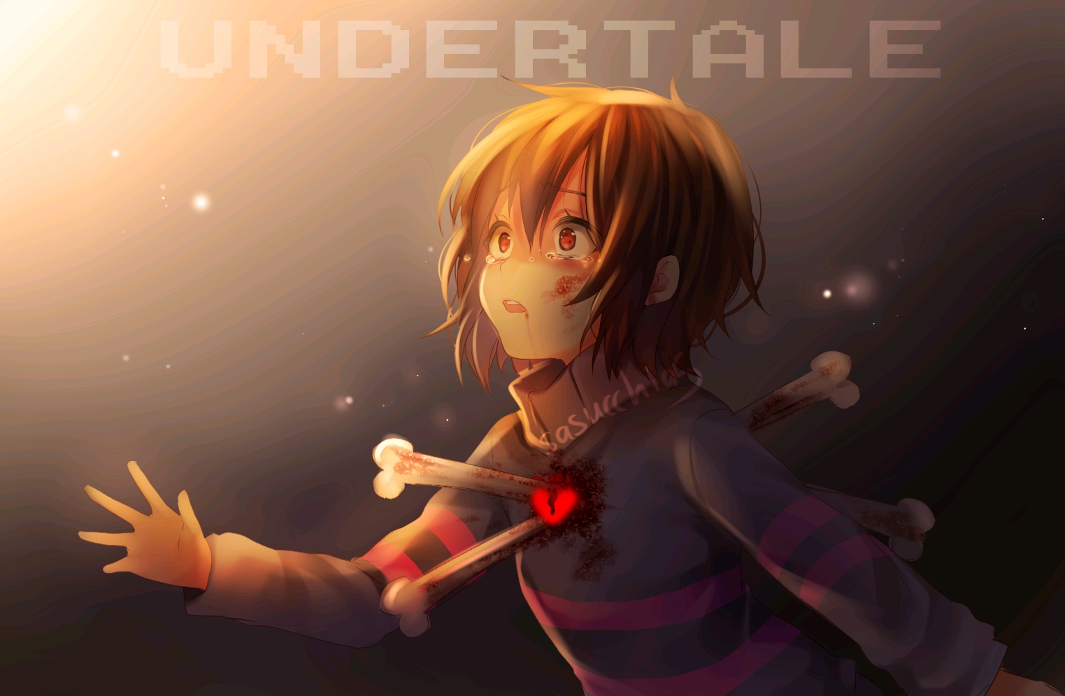 frisk和chara 壁纸,chara和frisk壁纸 undertalecharafrisk精美图片搬运2