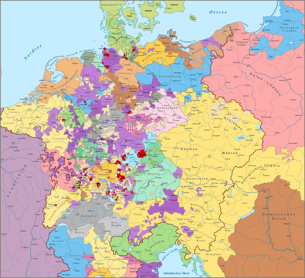 它们最终分为了两派,一派为哈布斯堡王朝集团,主要包括奥地利大公国