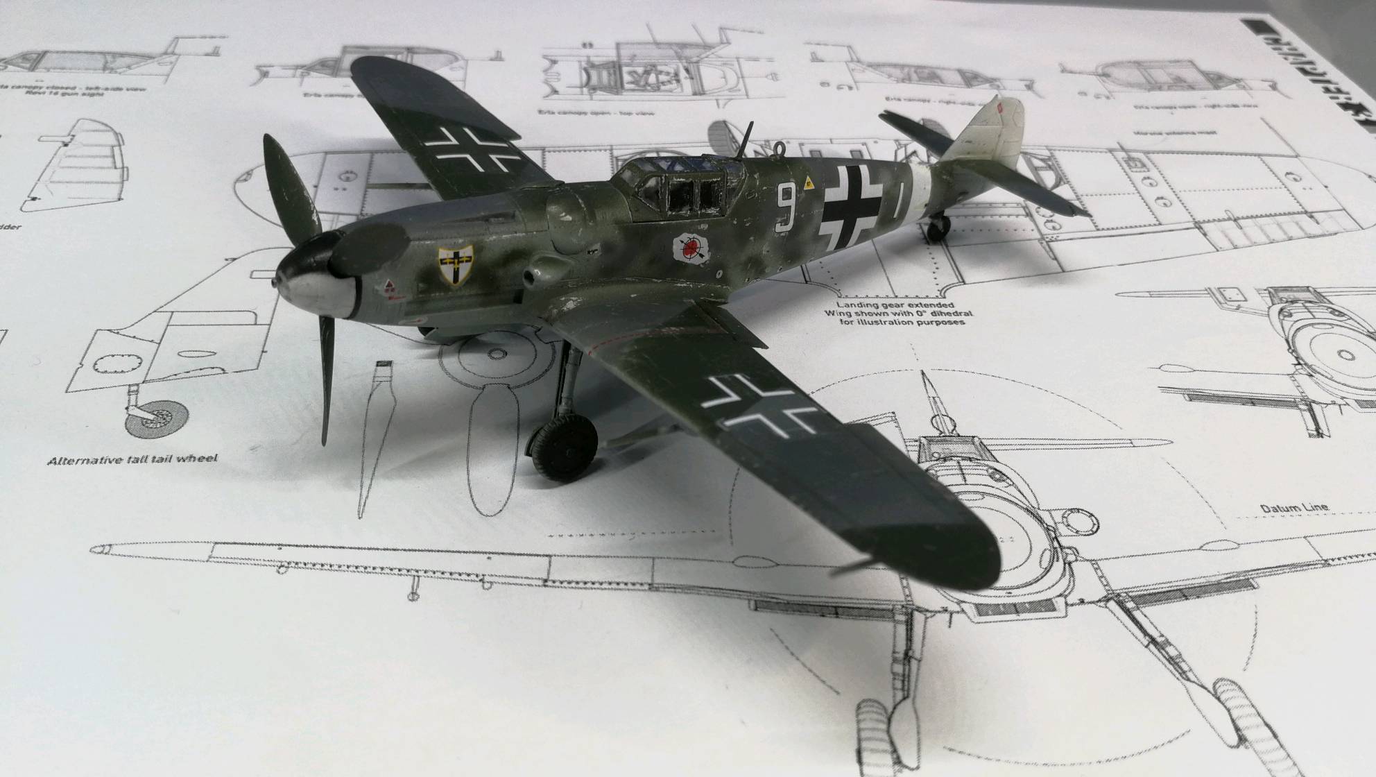 拿个72比例bf109练手涂装篇