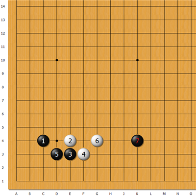 围棋笔记定式小目一间高挂托退