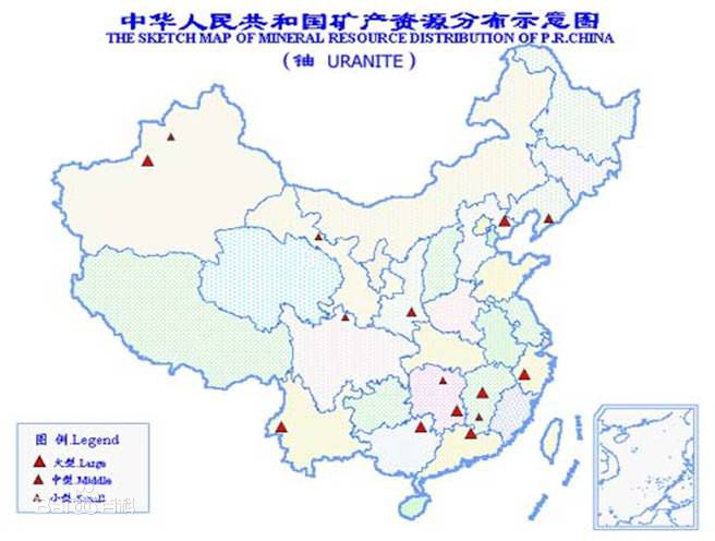 国内已开发铀矿地图,可以看到我们广西东北部一线的确有大量铀矿,那一