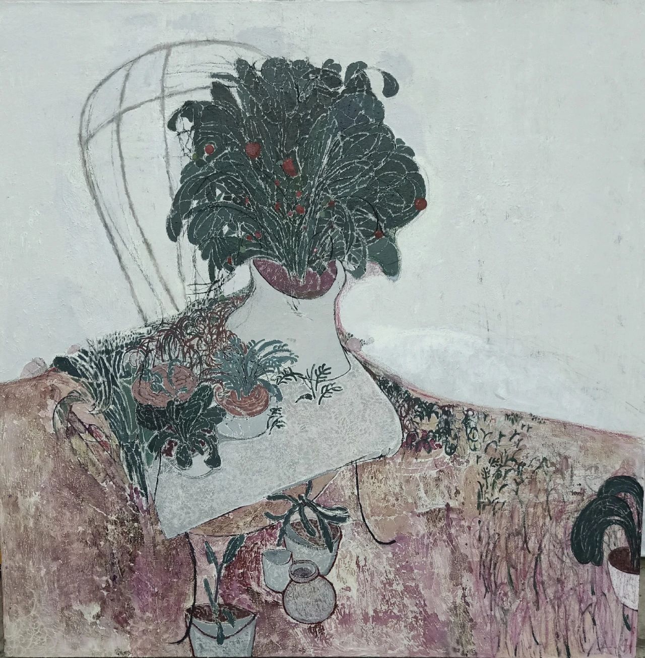 于欣卉 卉画的卉三 150x150cm 2019