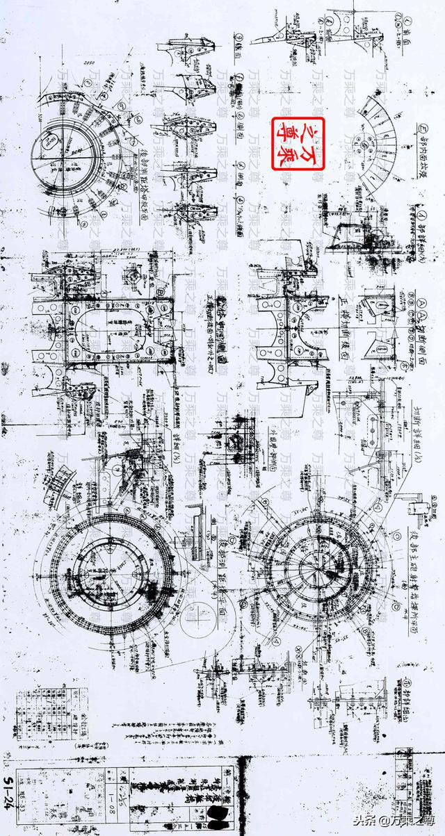 日本大和号战列舰原厂设计图纸
