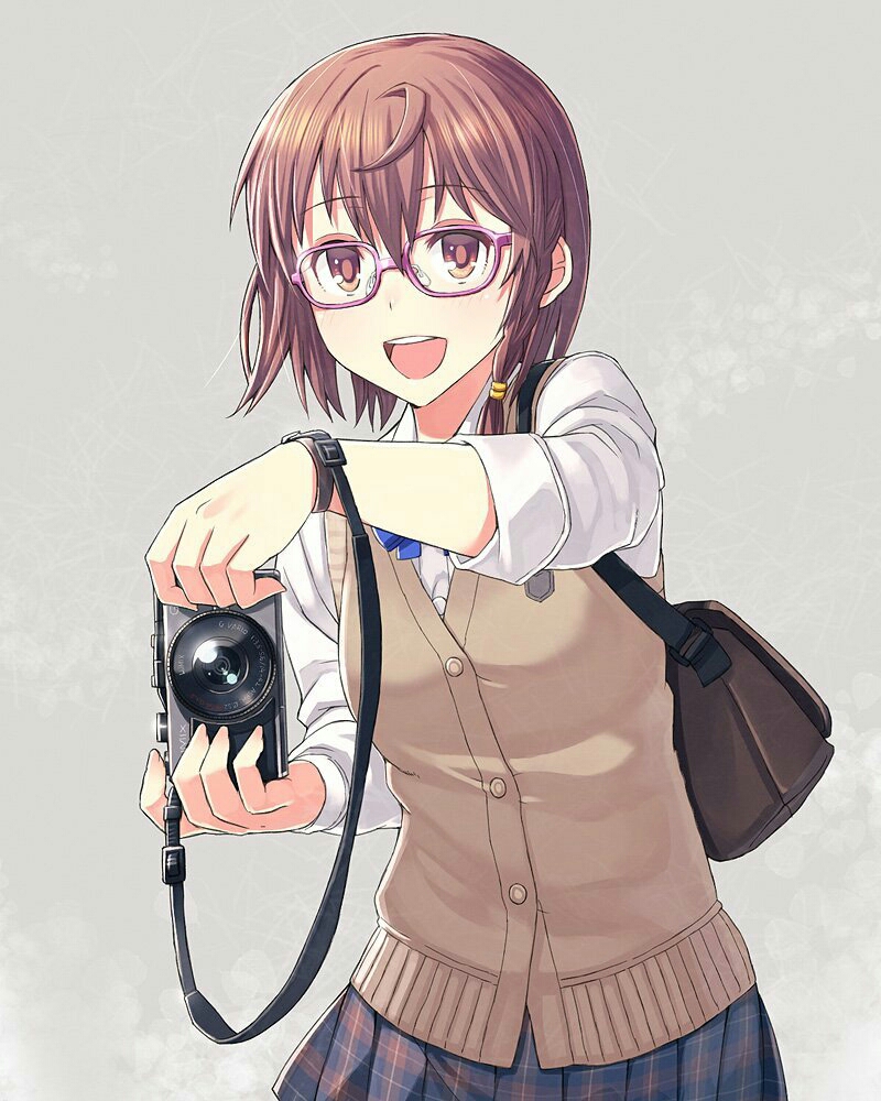 二次元眼镜少女壁纸