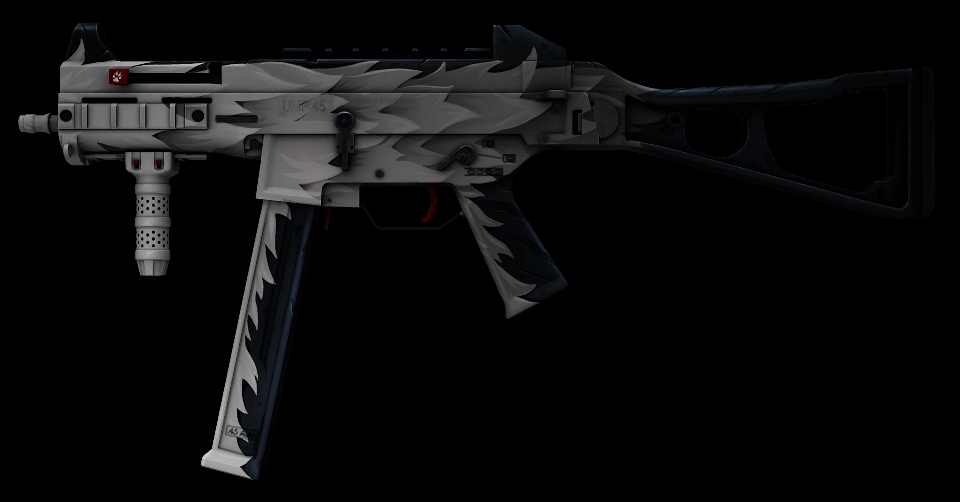 csgo皮肤向:盘点那些性价比超高的皮肤们#冲锋枪篇#一 ump-45白狼,命