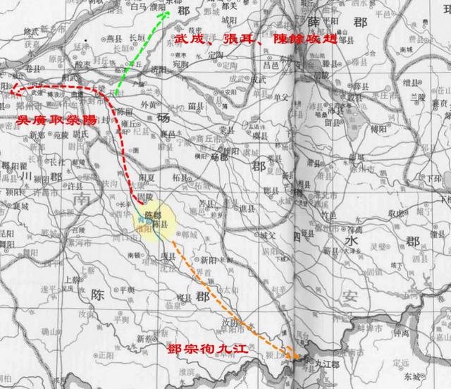 凡为陈胜所重用者,无一例外全部出身陈郡.