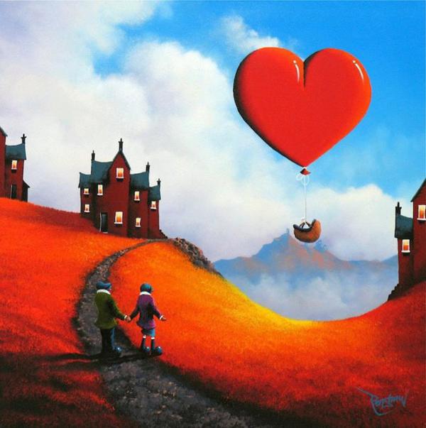 像极了爱情丨英国艺术家davidrenshaw浪漫丙烯画作品欣赏