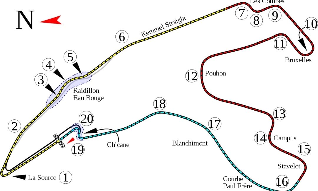 第十三站 比利时站         斯帕赛道        (circuit de spa