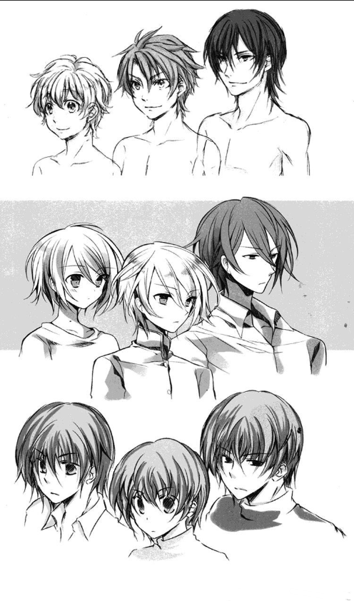 萌系美少年漫画造型-04.斜侧面脸部的画法