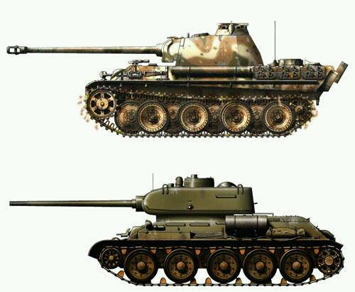 虎式和黑豹坦克面对后期的t34/85还有多大的优势?