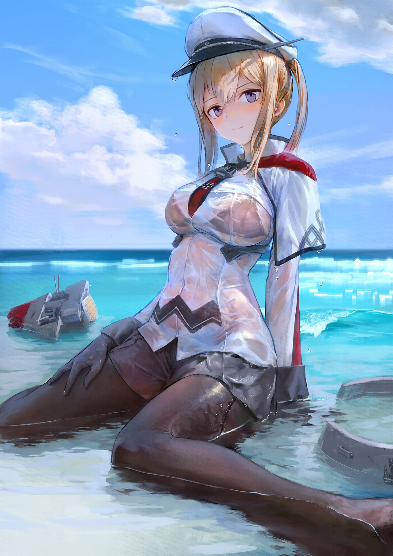 二次元少女湿身壁纸 头像