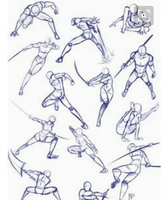 画人物千万少不了这些!1000 武打动作姿势给你!