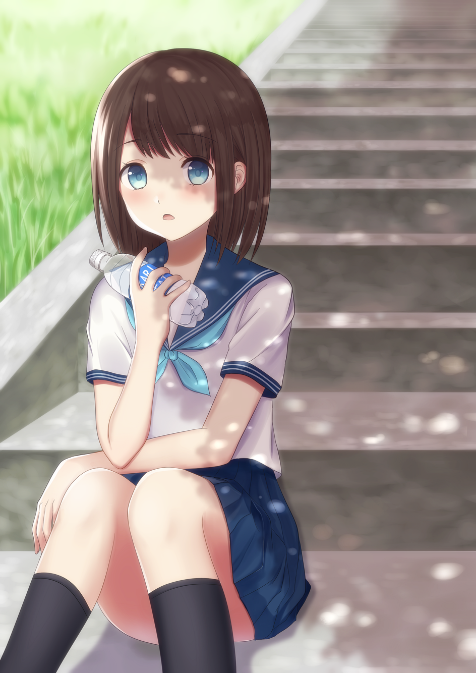 动画 动漫杂谈 【壁纸·头像】jk系列第十九期 作品名:椿 p站链接