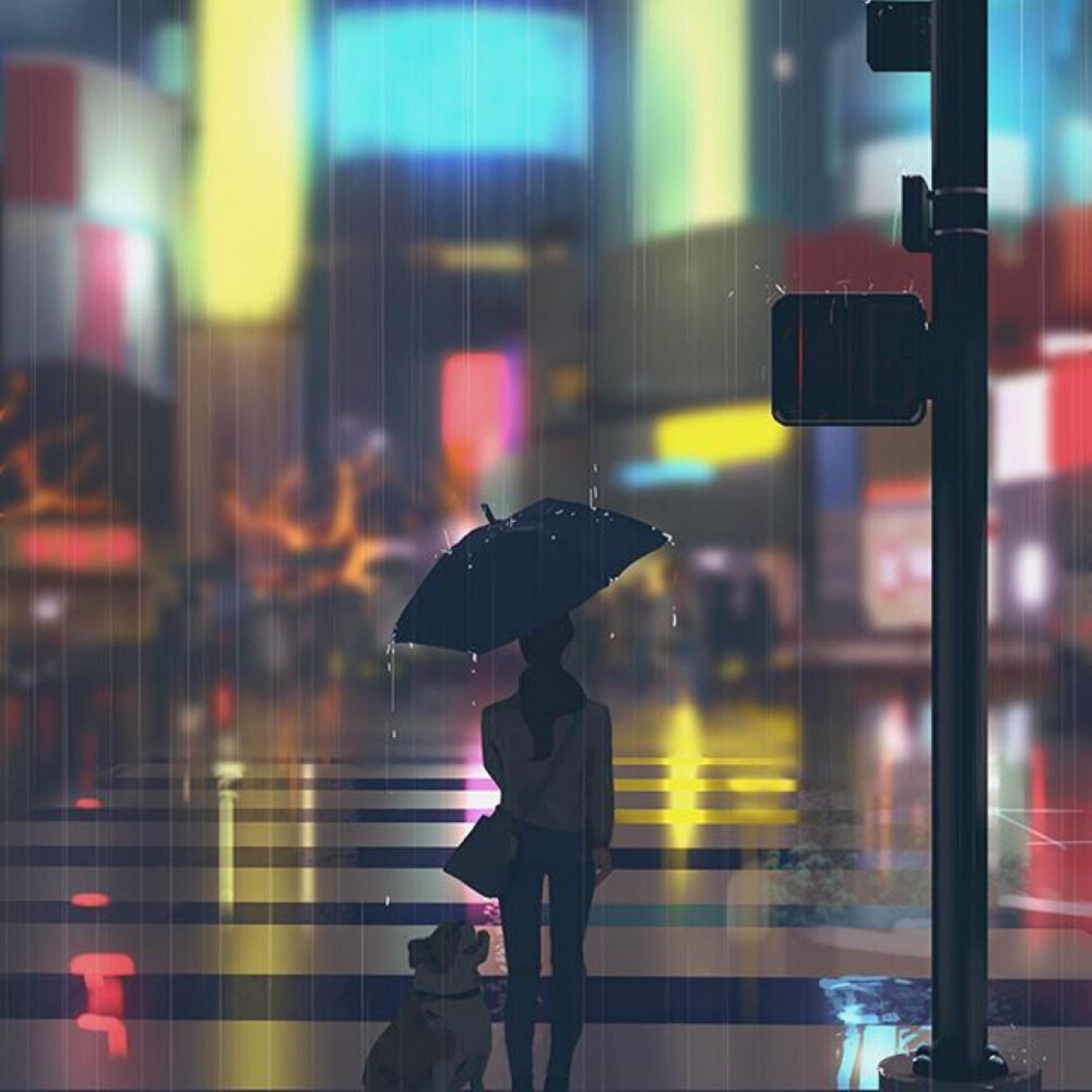 手机壁纸二次元下雨专题下雨天的时候我想你啦byb站盐泽2020年7月31日