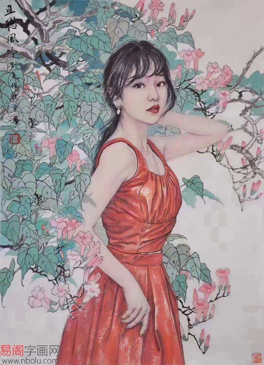 画家刘夏作品欣赏看着唯美雅致的人物画像是每天都在过38