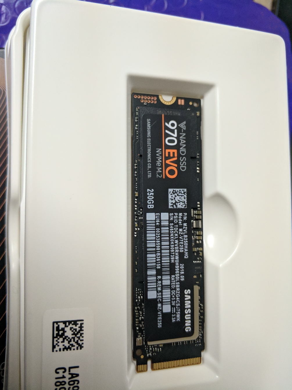 三星Samsung970EVO 250GB固态硬盘开箱+安