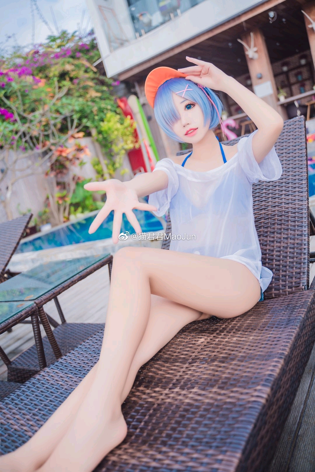 【cosplay】蕾姆泳装 清纯与点点