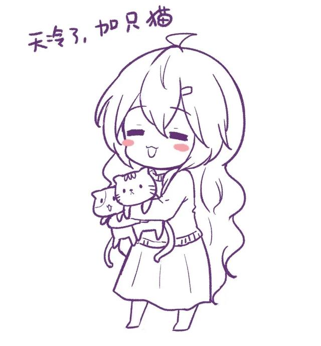 【画画素材资源库】你要的q版黑白绘画临摹线稿素材