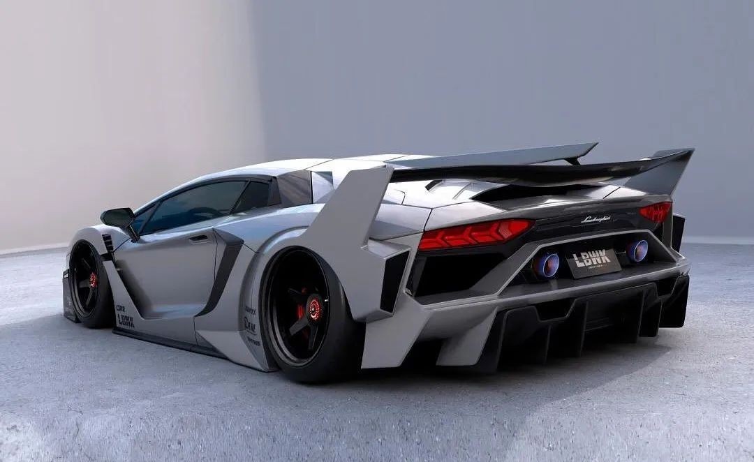 采用gtevo车身套件的兰博基尼aventador超级跑车