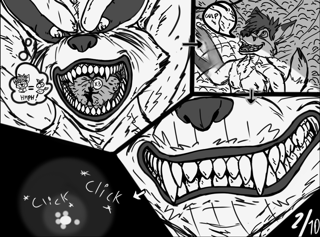 【furry/火影忍者/vore】fa站兽人漫画搬运翻译——第一次和九喇嘛/九尾一起学习丸吞
